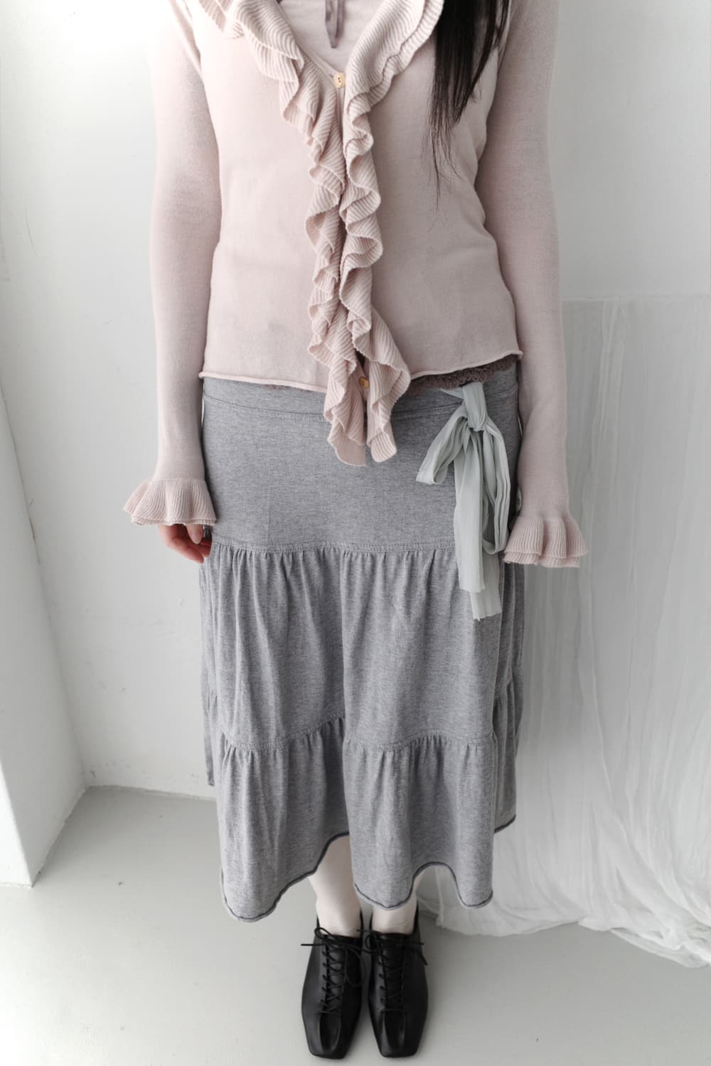 shirring ribbon skirt  상품이미지8