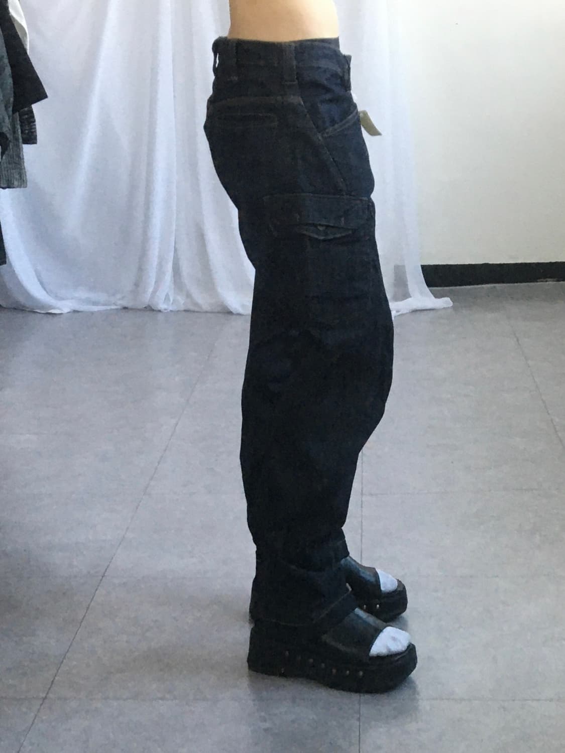 Line detail denim cargo pants 상품이미지8