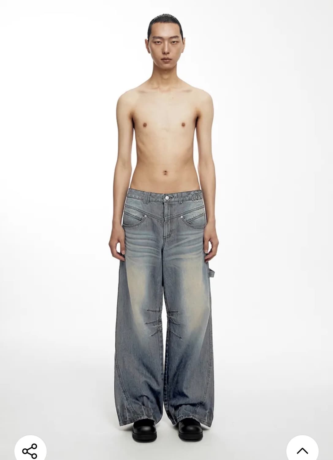 HIGHLIGHT WASHED JEANS (UNISEX) BLACK 상품이미지6