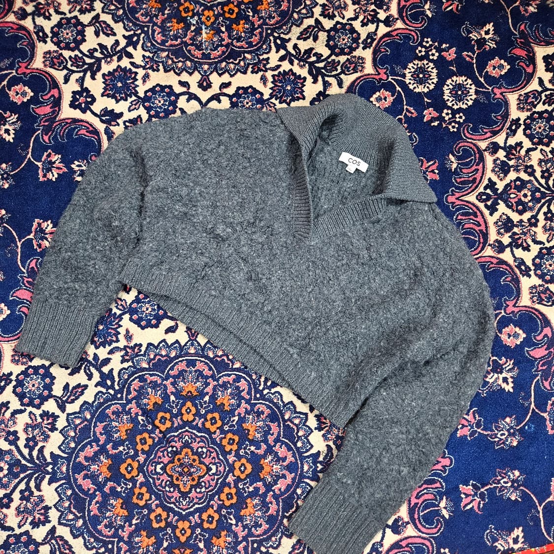 코스(COS) 알파카 혼방 크롭 카라넥 니트 스웨터  상품이미지2