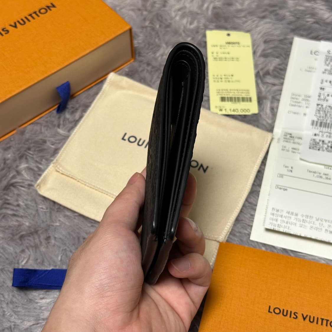 [풀구성] 루이비통 이클립스 토뤼옹 멀티플 월릿 반지갑 블랙 상품이미지4