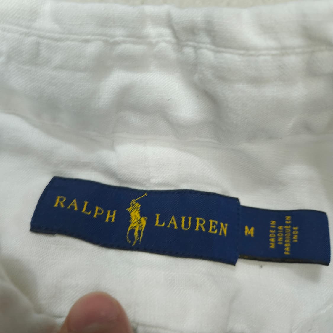 폴로 랄프 로렌 신형 린넨 화이트 셔츠 M 상품이미지6