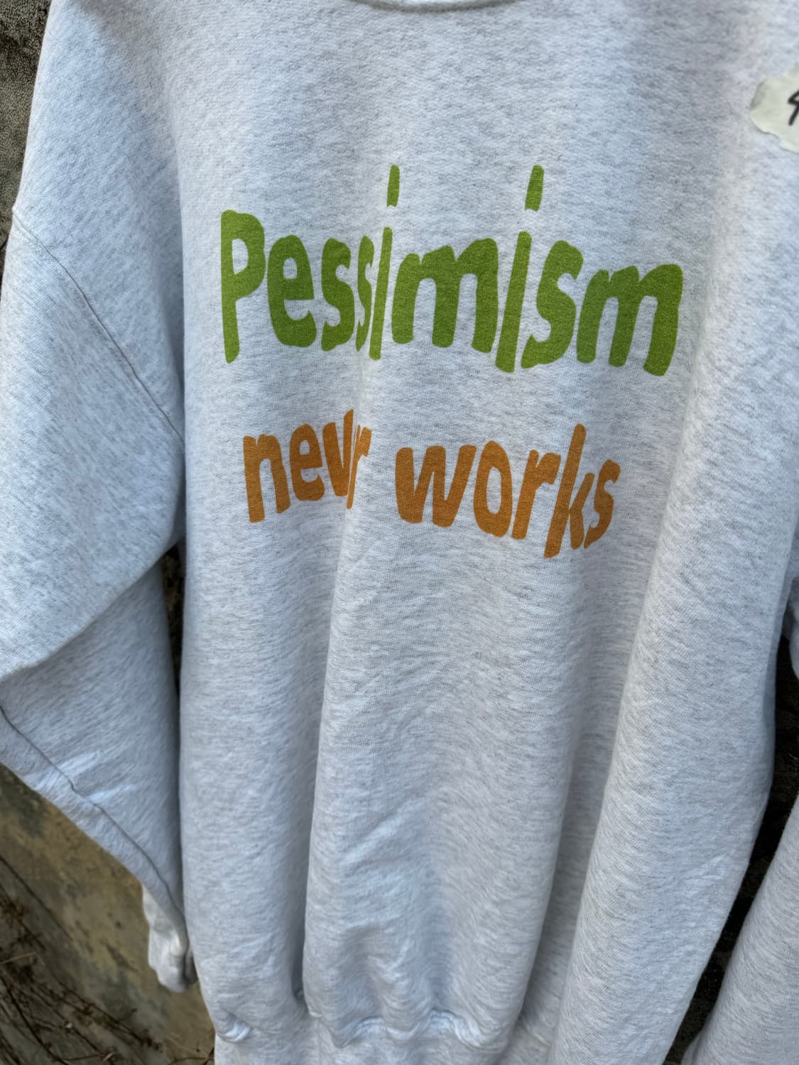 00s 헤인즈 빈티지 프린팅 스웻 셔츠 맨투맨 그레이 m 상품이미지3