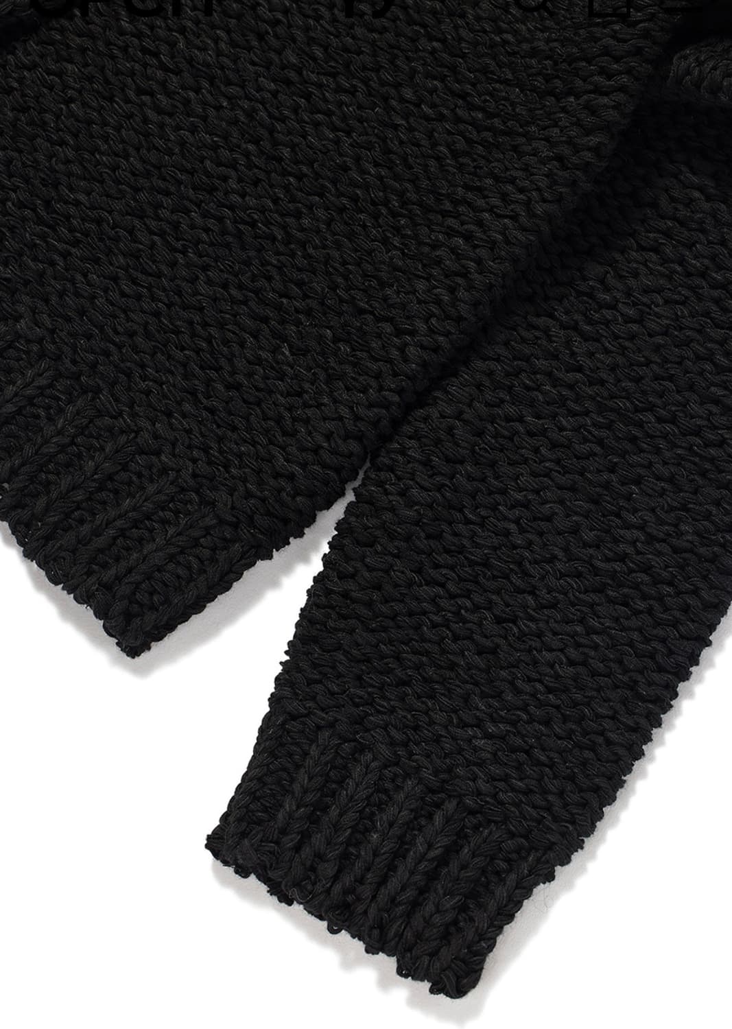 오픈와이와이 HOODED CHUNKY CARDIGAN, BLACK 상품이미지6