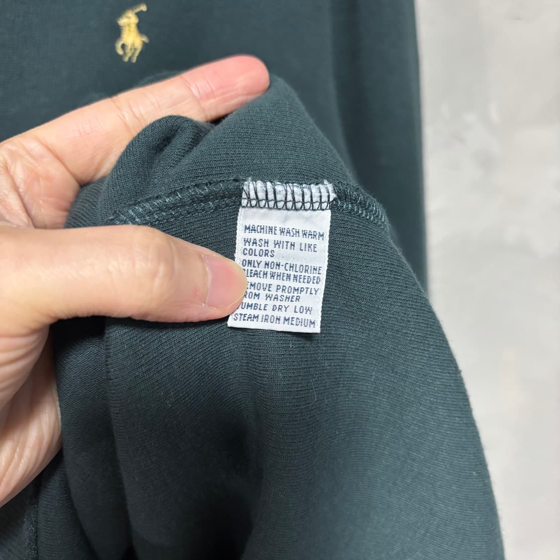 폴로 랄프로렌 니트 반집업 다크그린 상품이미지3