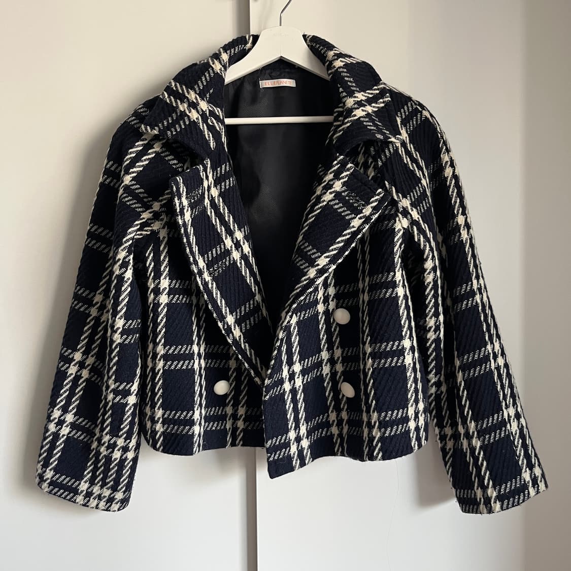 ELLE PLANETE wool check Jacket 상품이미지3