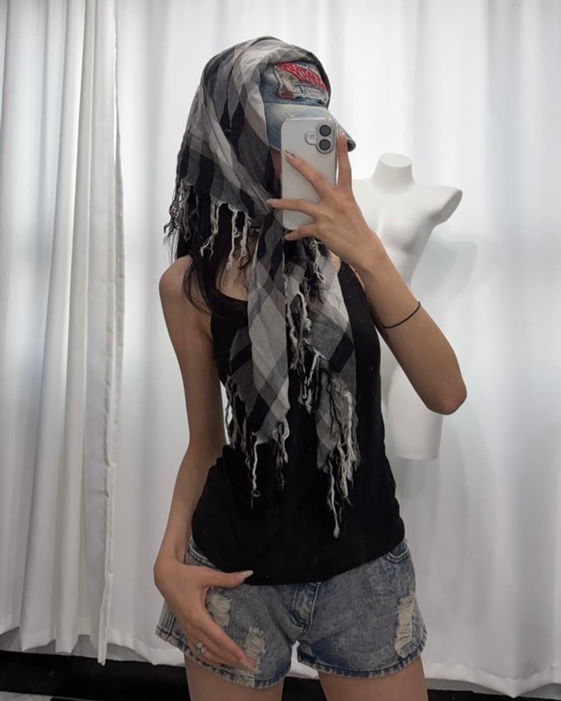 🎸블랙&그레이 스카프🎸 상품이미지3