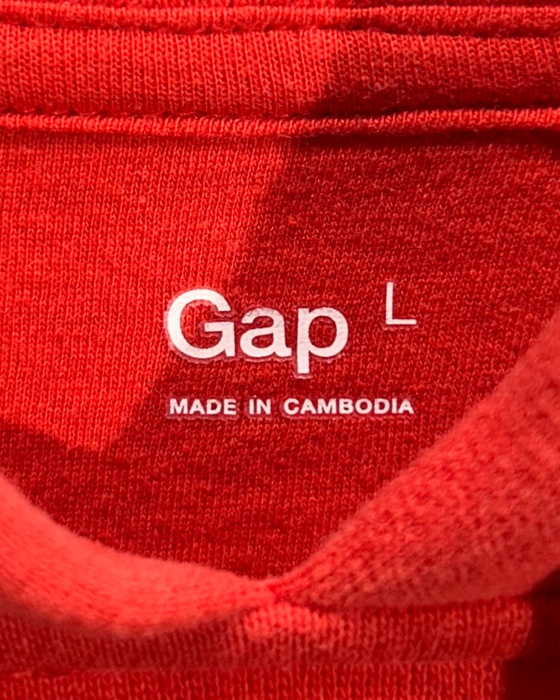 L GAP 갭 클래식 빅로고 오렌지레드 후드티 상품이미지5