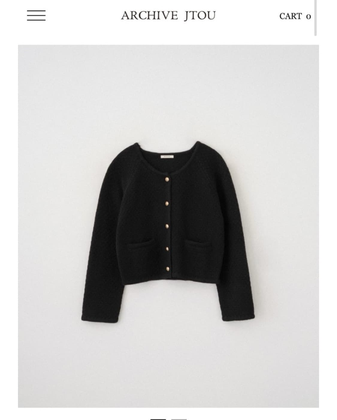 아카이브제이투유 다이애나 가디건 오버핏 블랙 상품이미지3