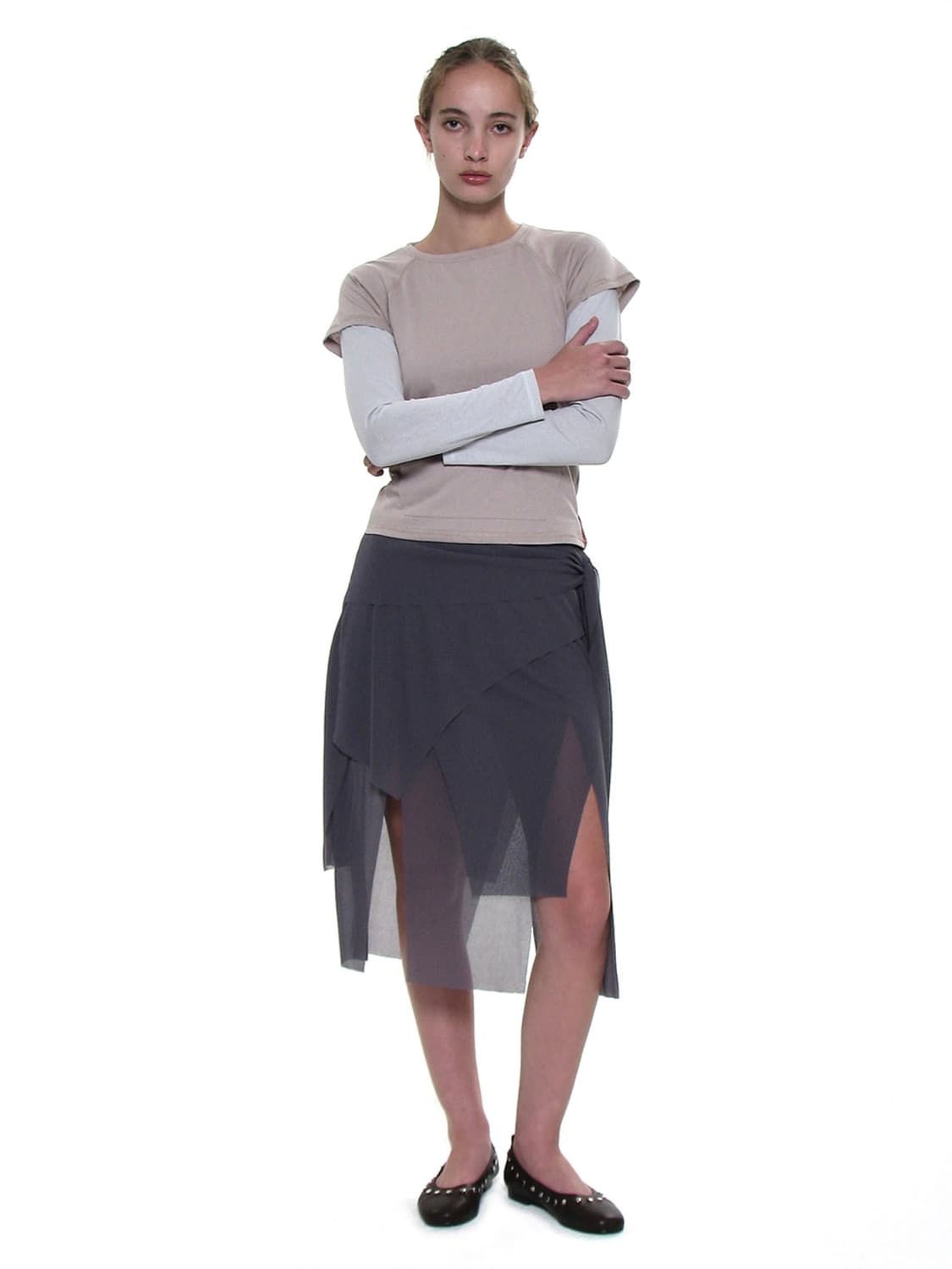 구해요)파르티멘토 우먼 BOW-TIE PANELED MIDI SKIRT 상품이미지2
