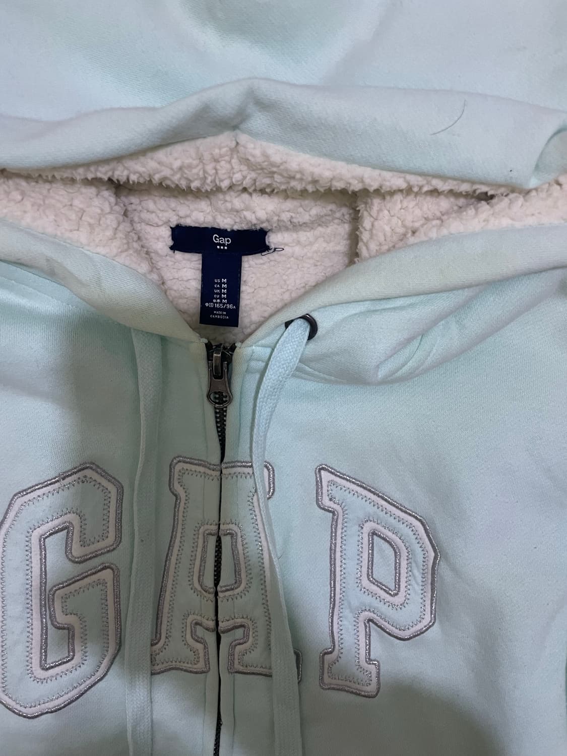 갭 Gap 민트 후드집업 져지 대장 y2k 상품이미지3