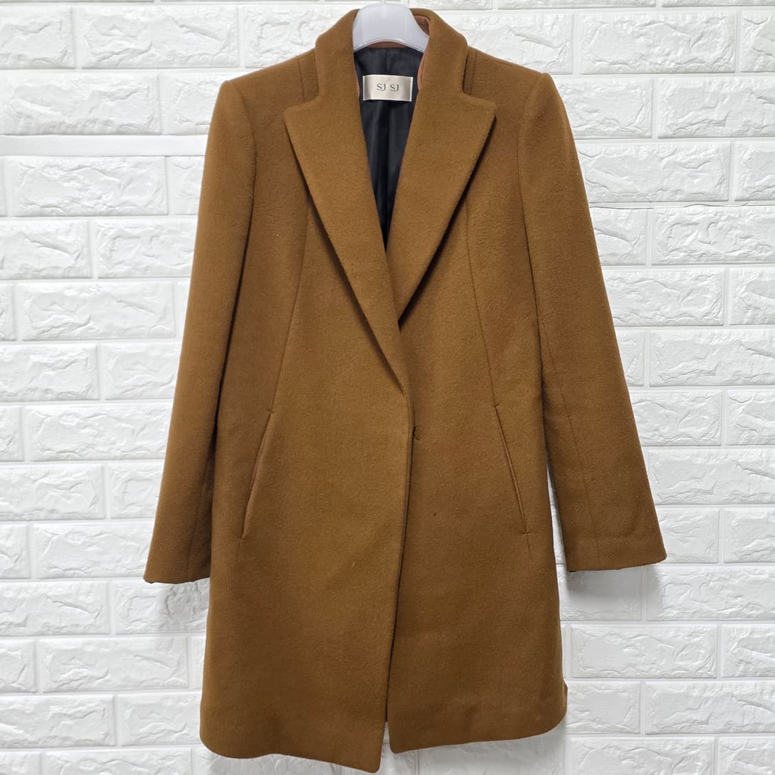 택포// 한섬 SJ SJ 브라운 캐시미어 코트 S 상품이미지1