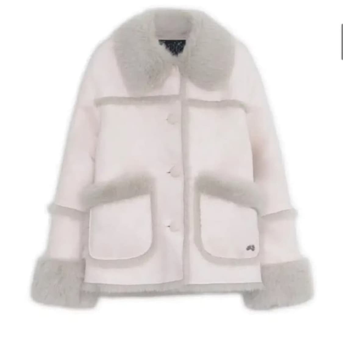 허그유어스킨 시어링 무스탕 자켓 핑크 상품이미지1