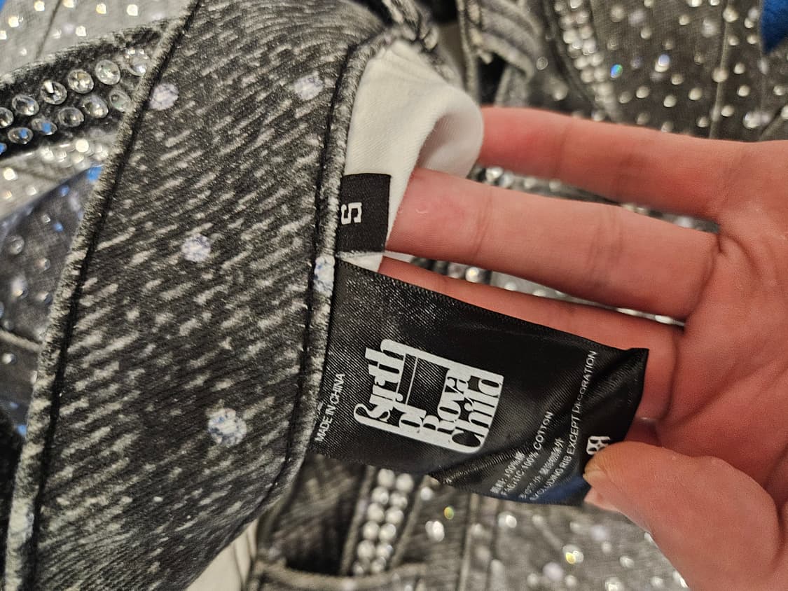 Birthday of royal child 라인스톤 데님 팬츠 상품이미지5