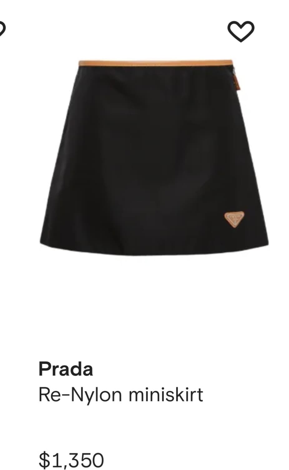 [미개봉새상품,정가200만원대] 프라다 리나일론 레더 스커트 상품이미지4