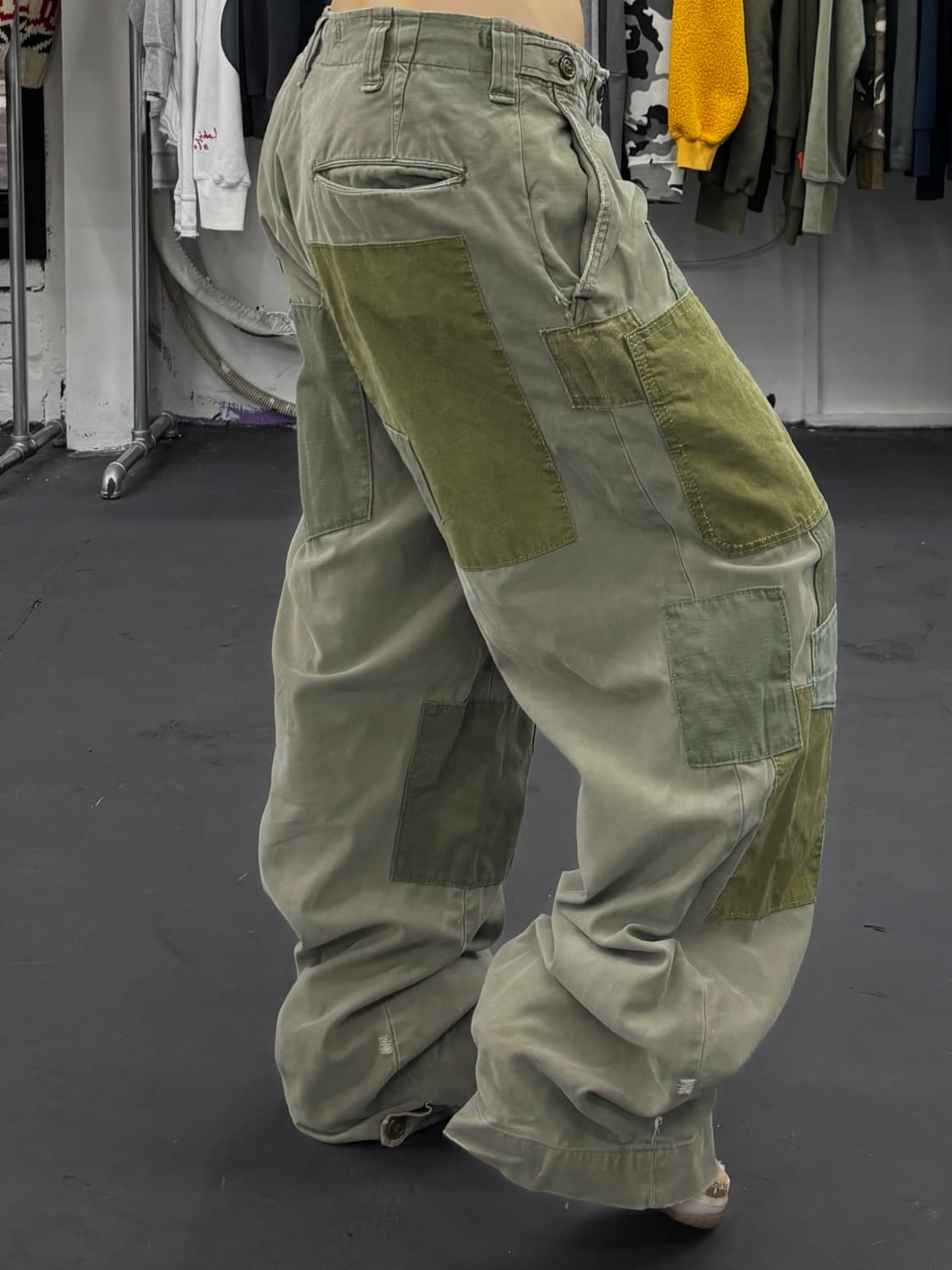 VTG 그런지 패치워크 코튼팬츠 상품이미지2