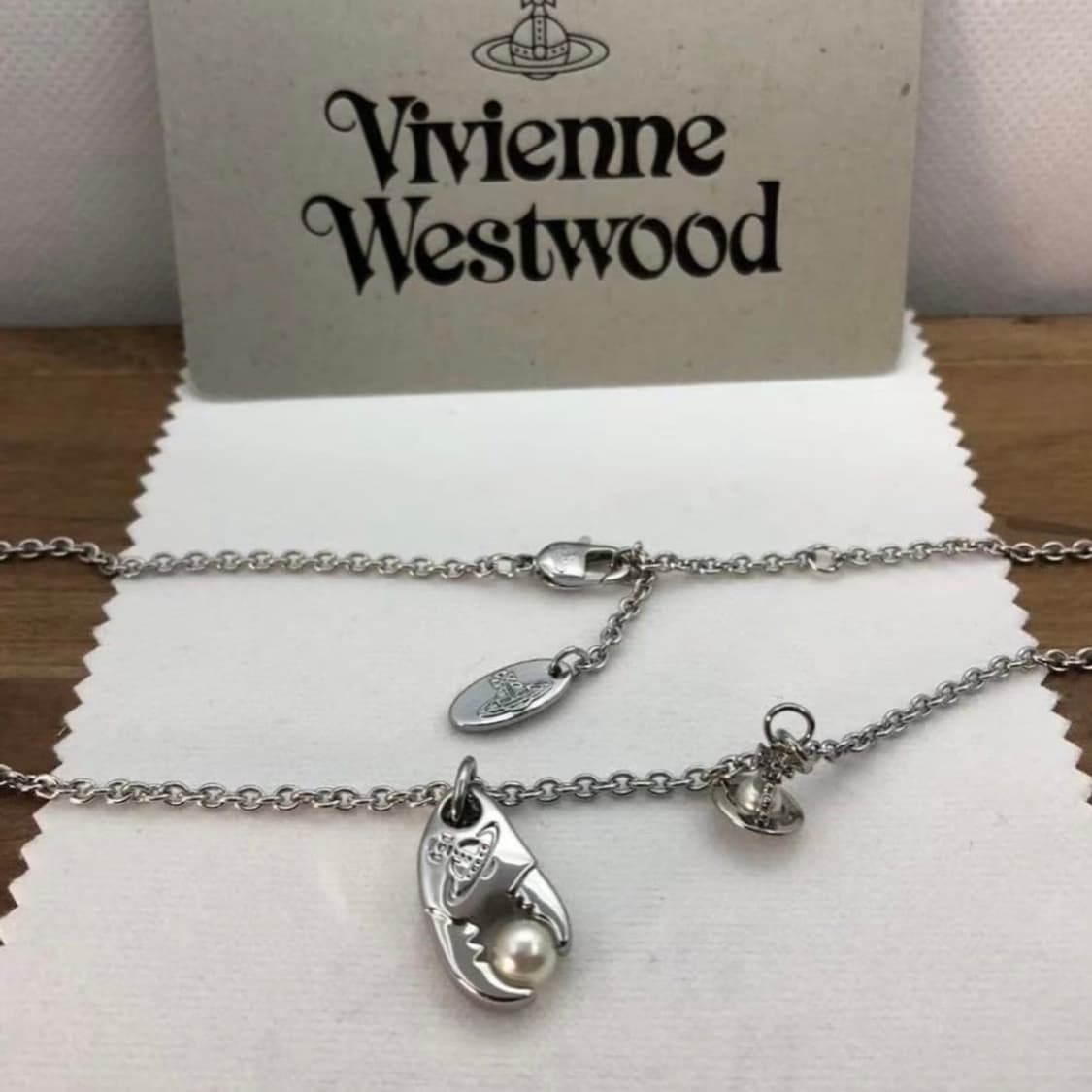 비비안웨스트우드 아카이브 집게 진주펄 orb 각인 팬던트 목걸이 상품이미지2