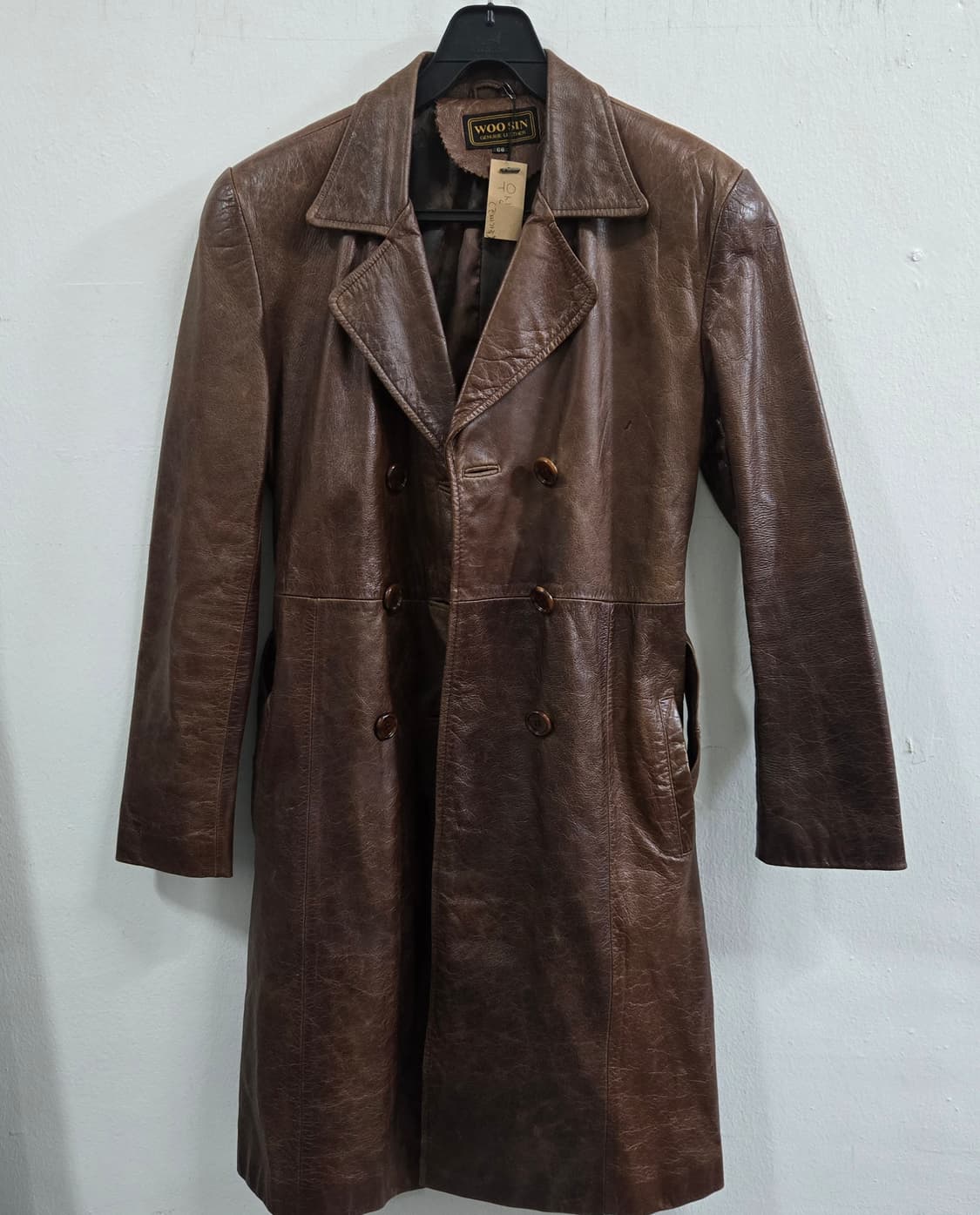 가죽 코트 브라운 66사이즈 상품이미지10