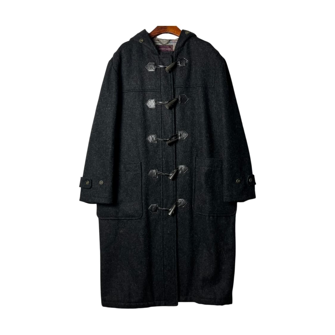 [JEFFREY BANKS] 제프리뱅크스 울 더플 후드코트 상품이미지1