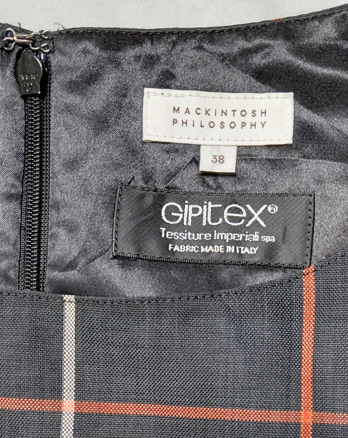 매킨토시 필로소피 이태리 Gipitex 원단 체크 플레어 원피스 (38) 상품이미지9