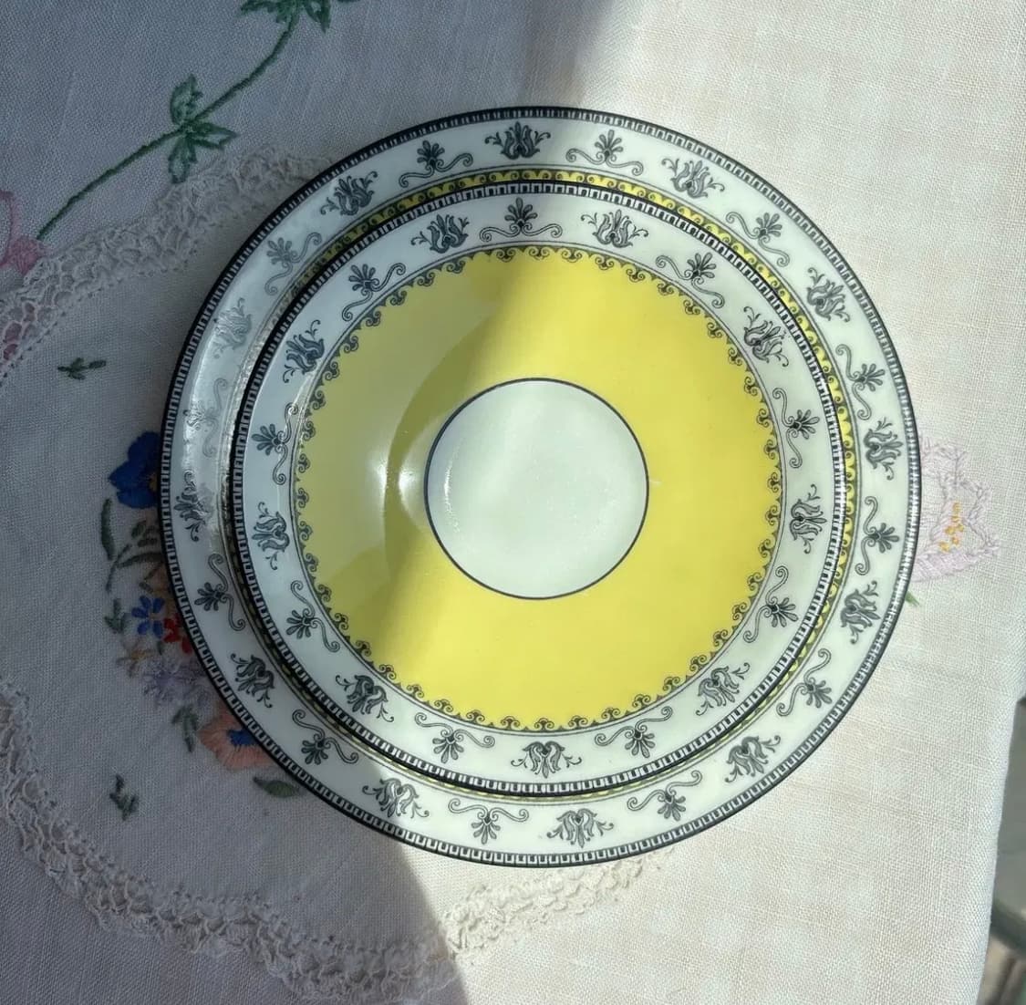 [레어]1900s 영국 올드 앤슬리 3268패턴 아르데코 찻잔 트리오 상품이미지5