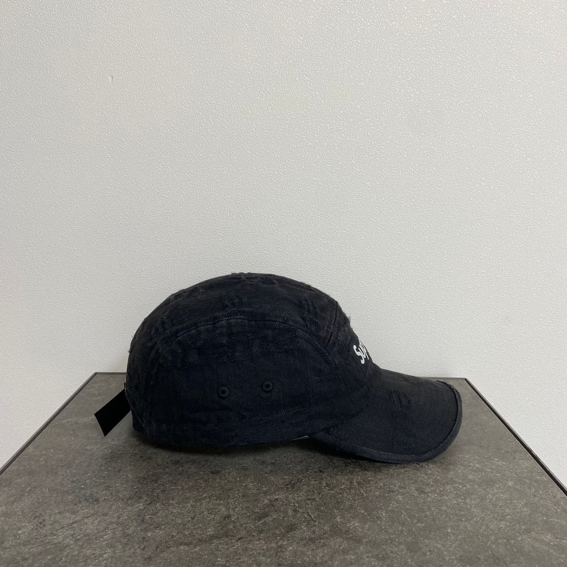 (OS) 슈프림 박스로고 캠프캡 모자 21SS 프레이드 데님 블랙 상품이미지3