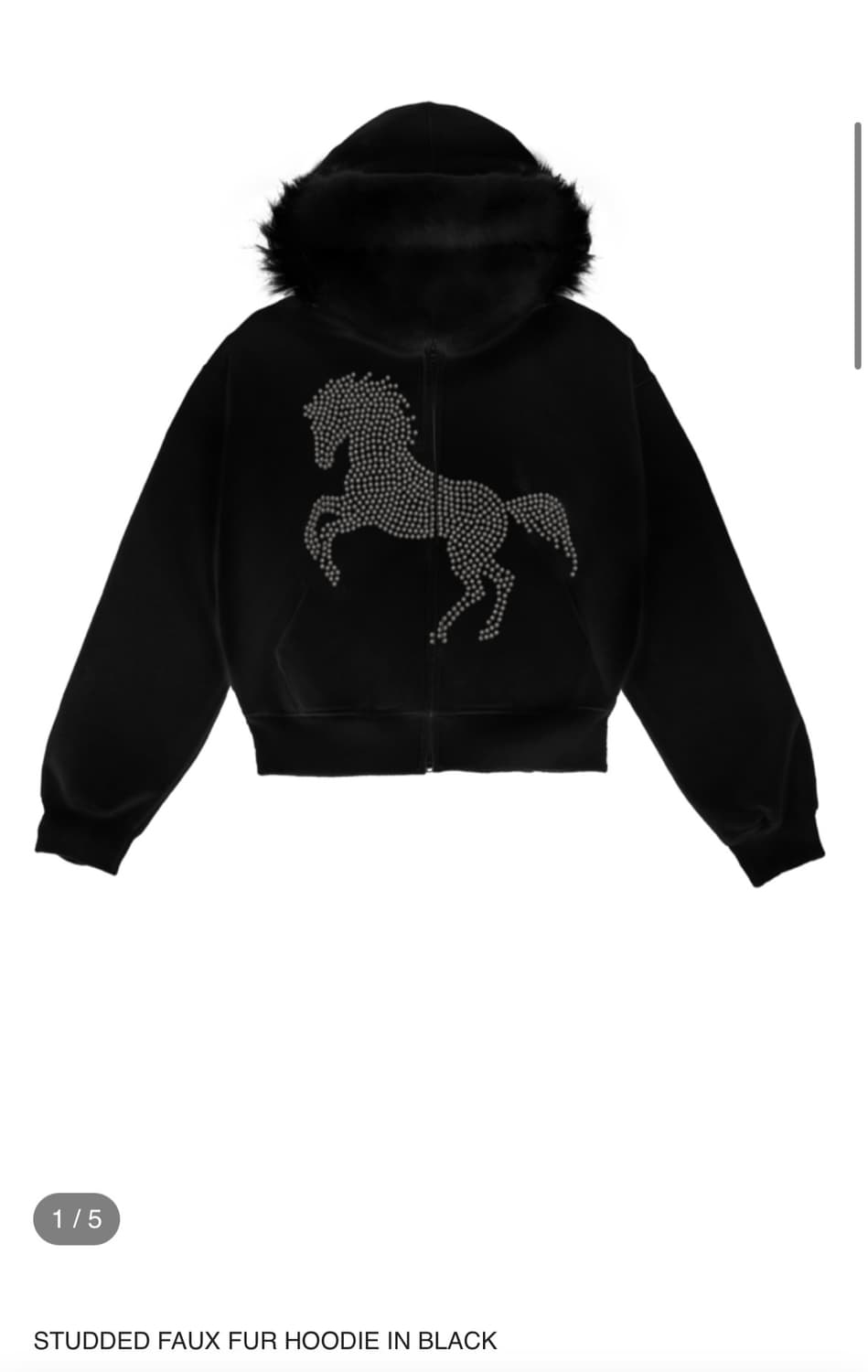 604 service STUDDED FAUX FUR HOODIE 상품이미지1