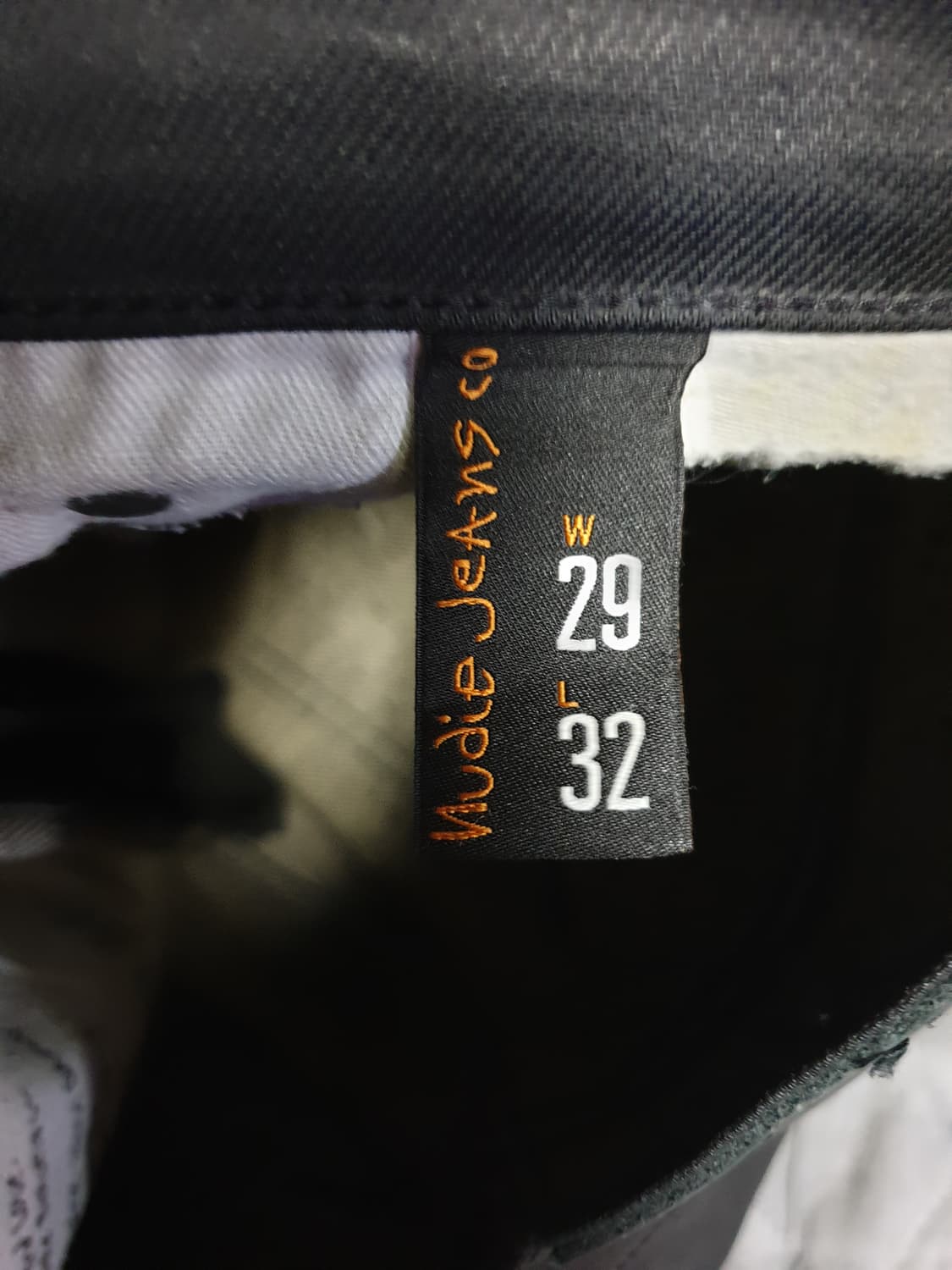 (한정판) 누디진 타이트 롱존 백투블랙 코팅진 팬츠 (29x32) 상품이미지8