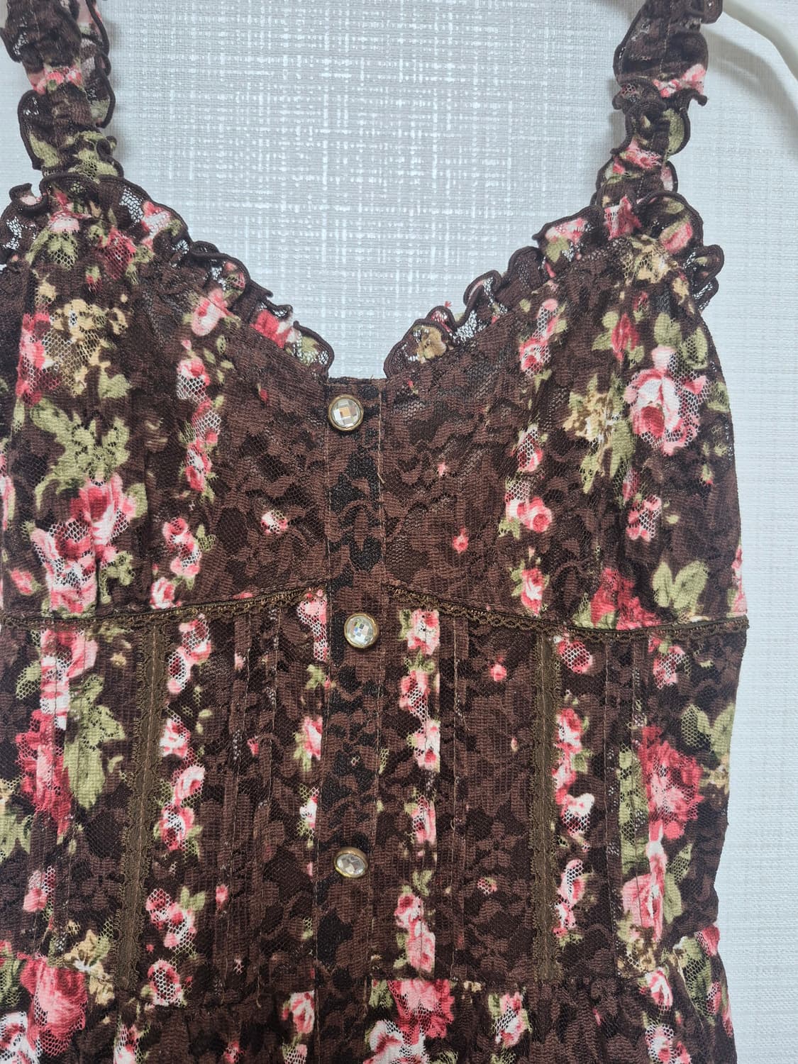 리즈리사 샘플 쵸코브라운플로럴원피스 상품이미지2