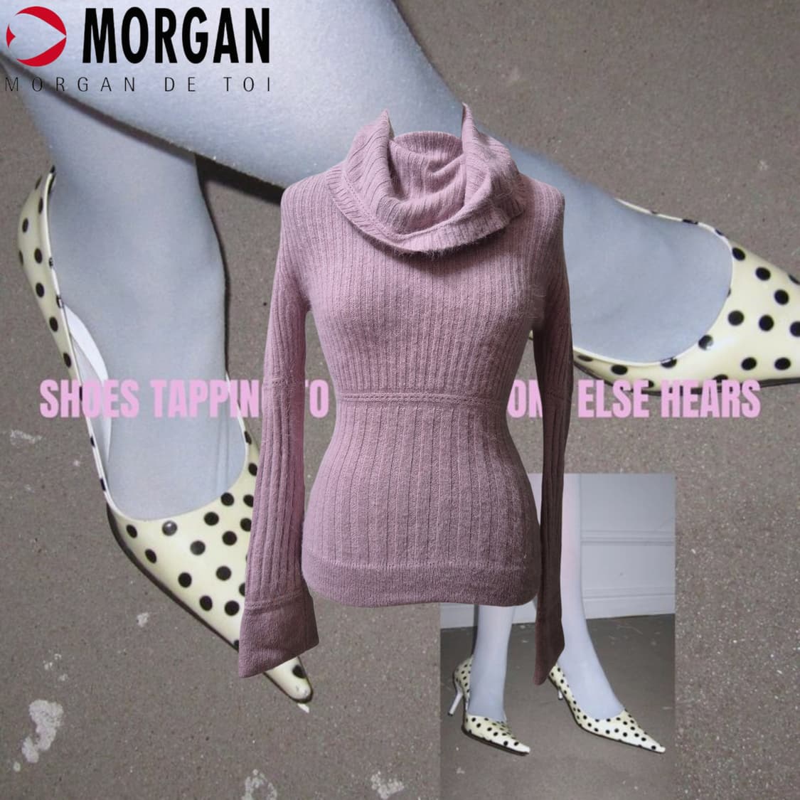 MORGAN lavender turtleneck knit top 상품이미지1
