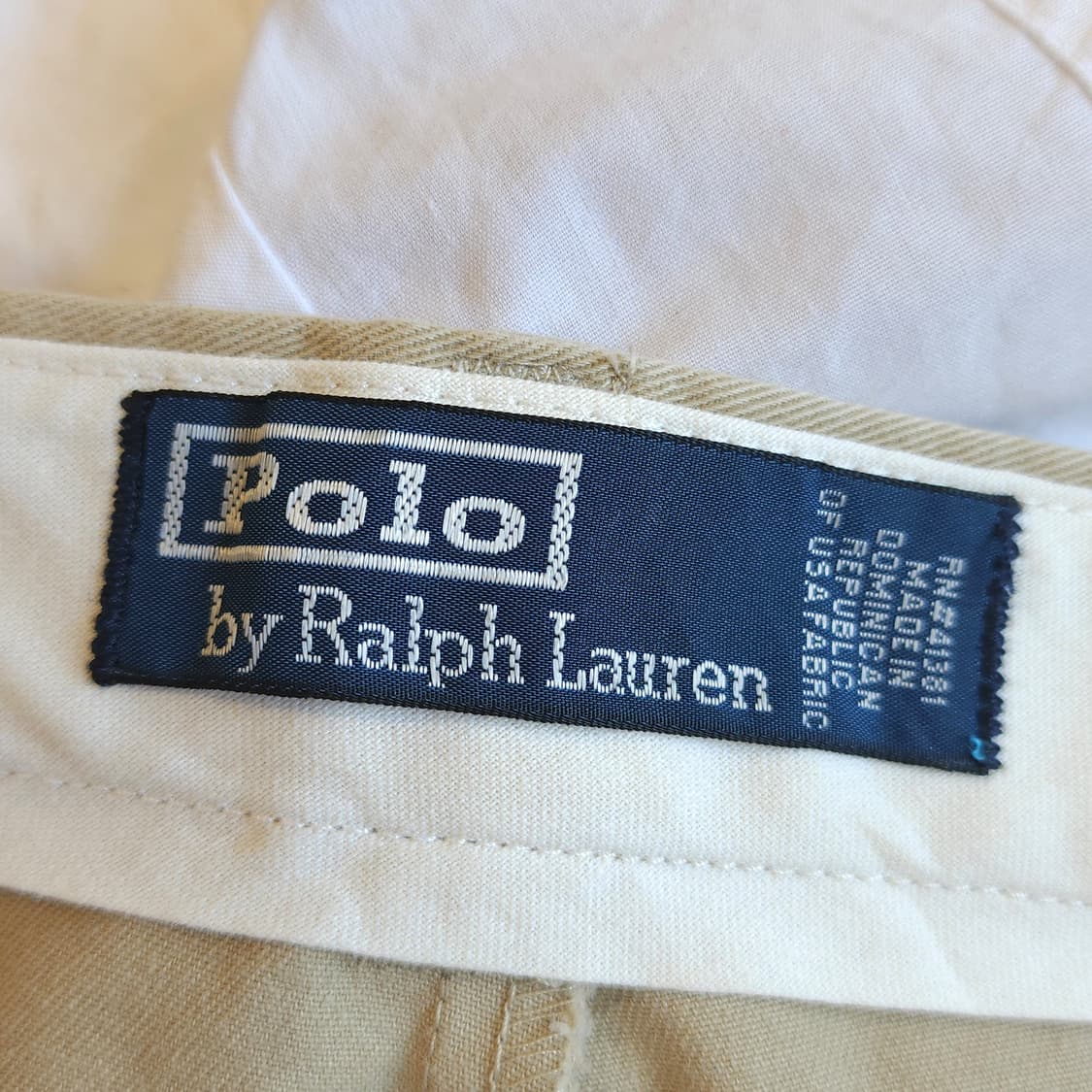 90s 폴로 치노팬츠 베이지 usa 패브릭 헤비코튼 34x32 상품이미지7