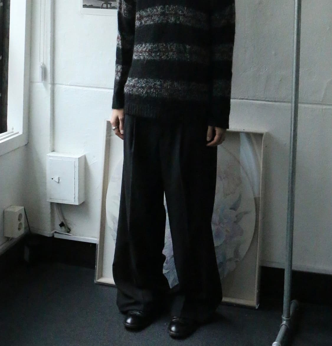  Hare 블랙 와이드 팬츠  상품이미지1