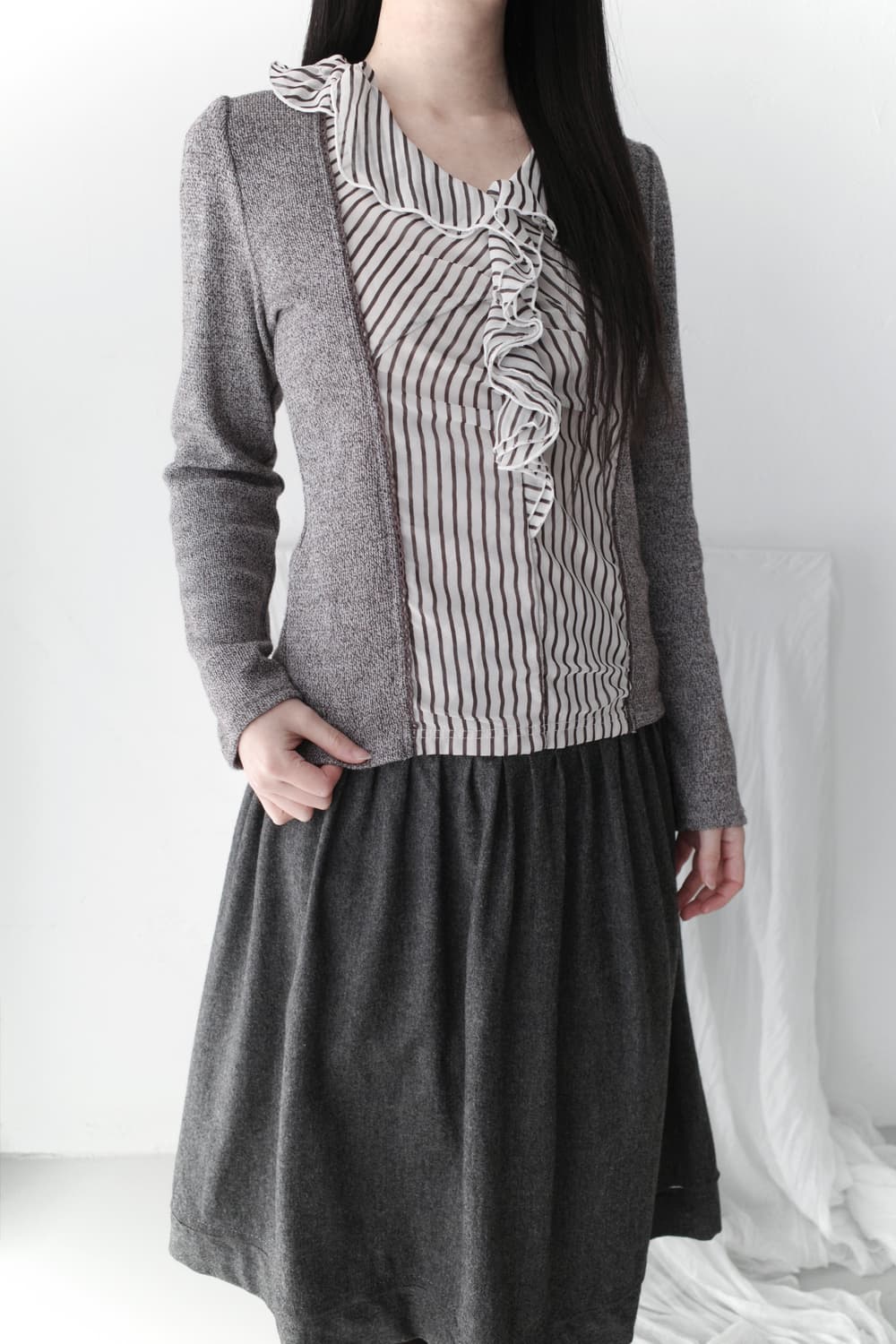 stripe frill layered long sleeve 상품이미지8