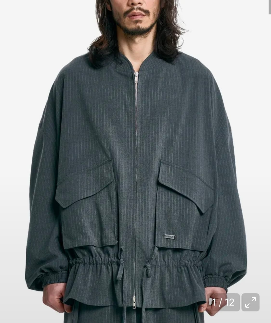 아조바이아조 stripe string jacket [GREY] 상품이미지2