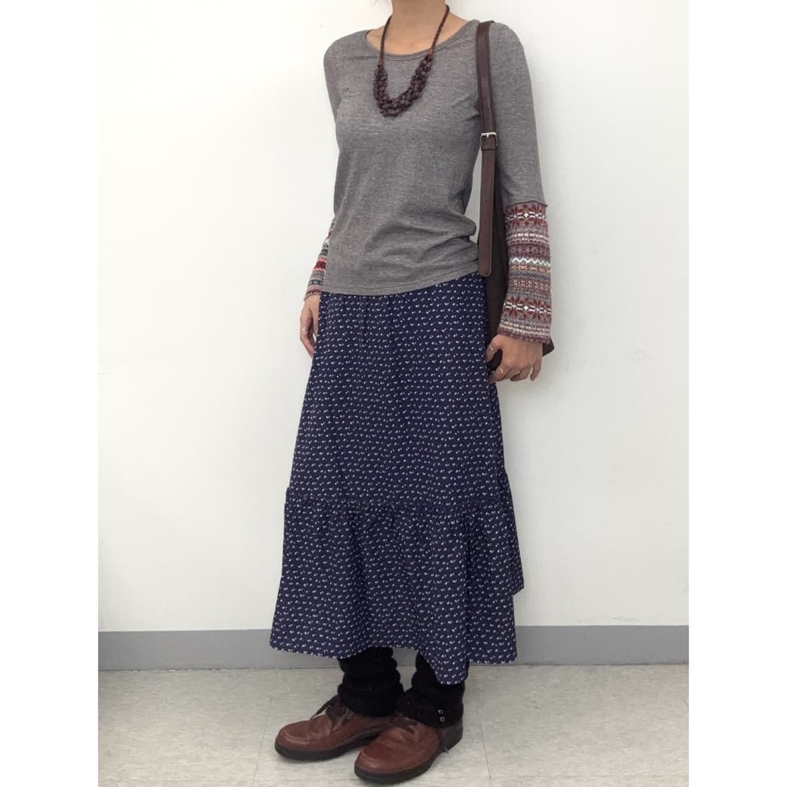 빈티지 블루 스커트 상품이미지2