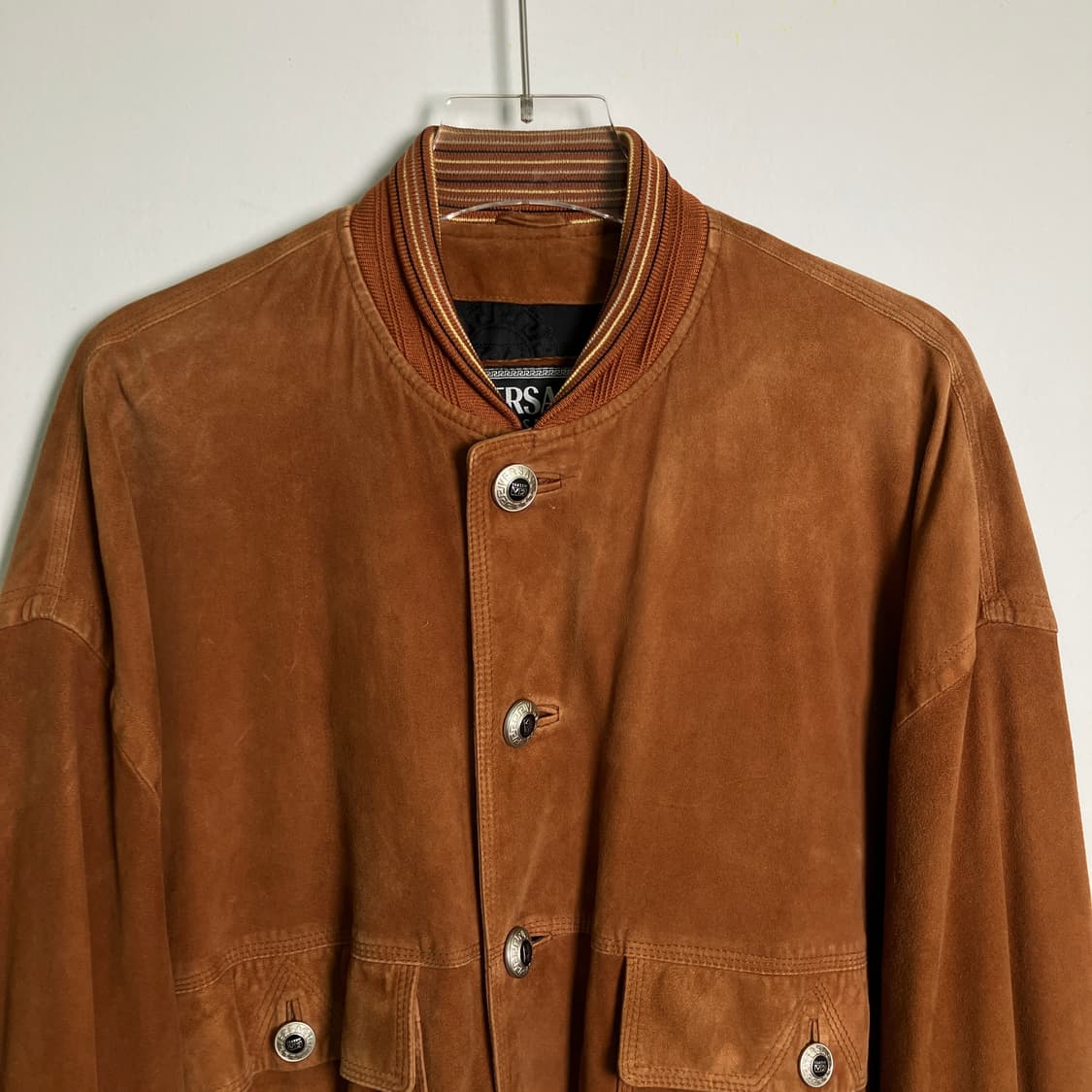 베르사체 브라운 스웨이드 봄버 자켓 상품이미지4