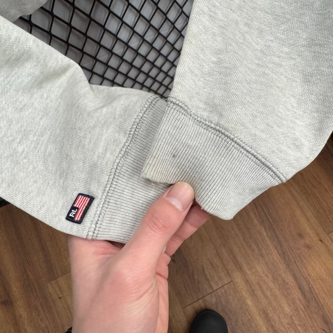 90s 폴로 랄프로렌 진스 후드 집업 전면 67로고 포인트 그레이 상품이미지7