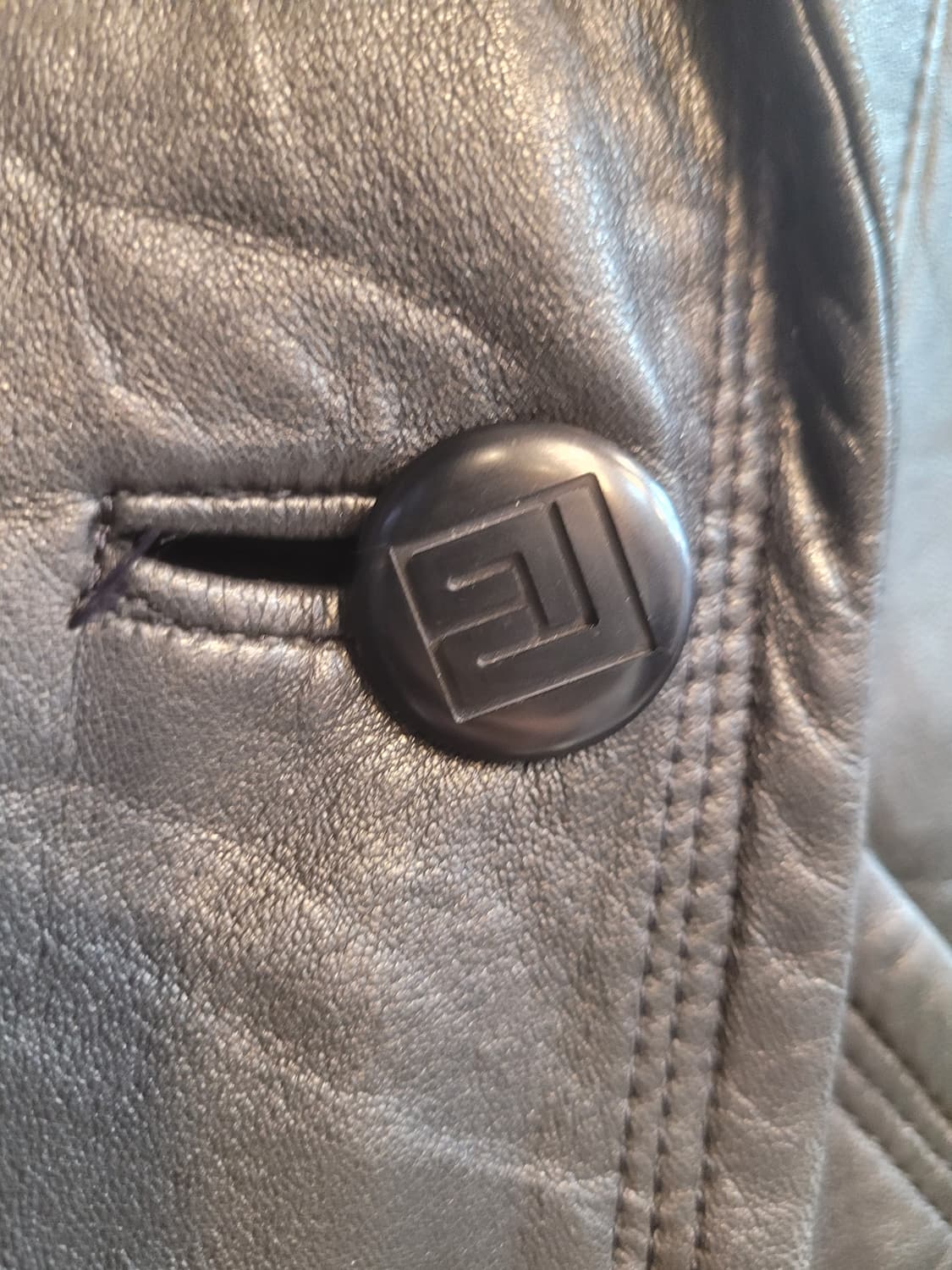 90' 피에르발망 블랙 가죽 더블 자켓 F 상품이미지4