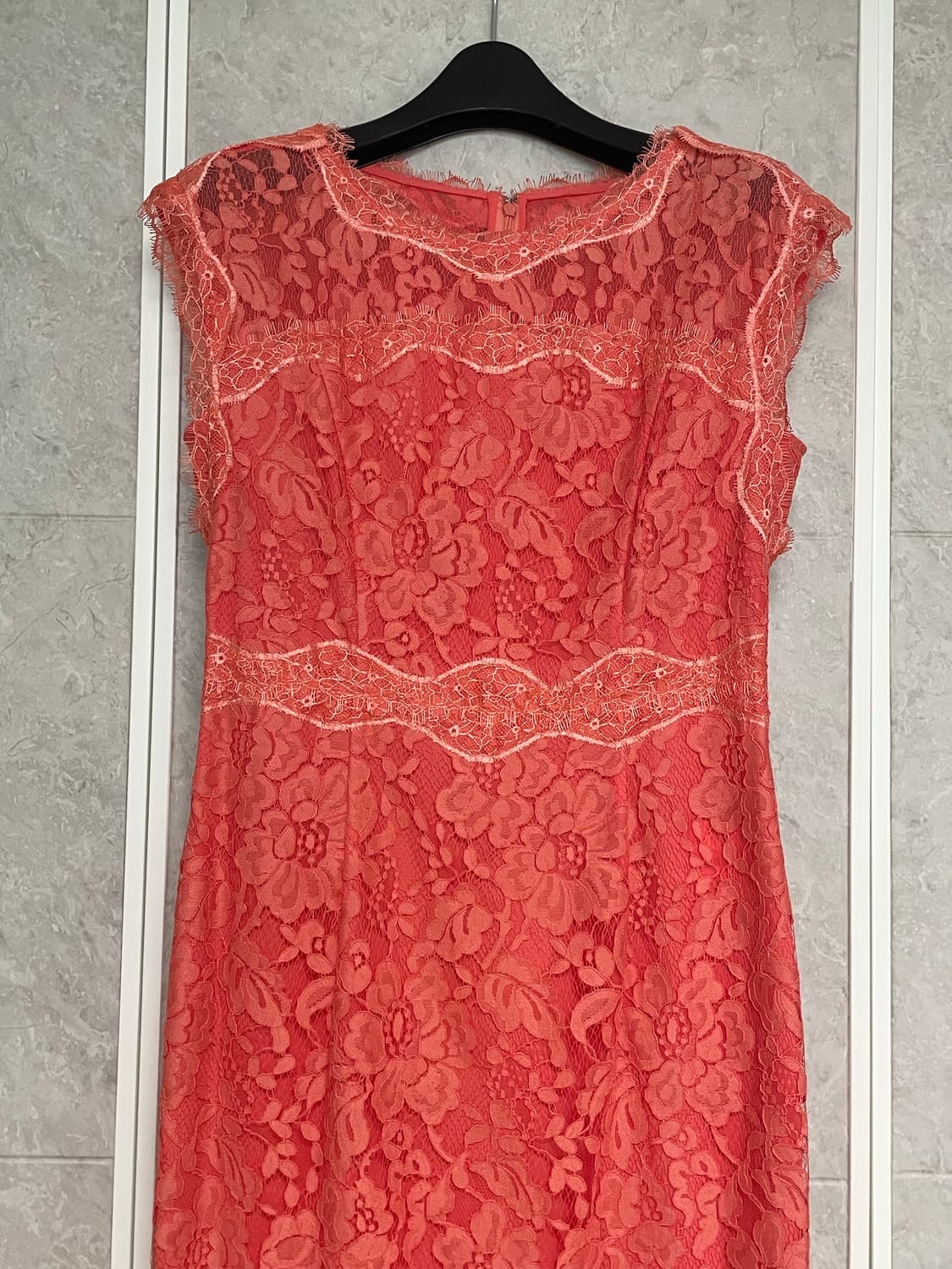 LYNN 코랄핑크 레이스 원피스 상품이미지1