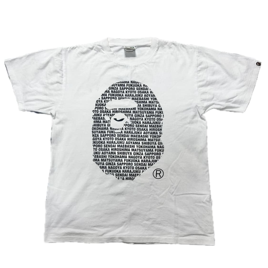 베이프 재팬 에이프 헤드 화이트 반팔 티셔츠 상품이미지1