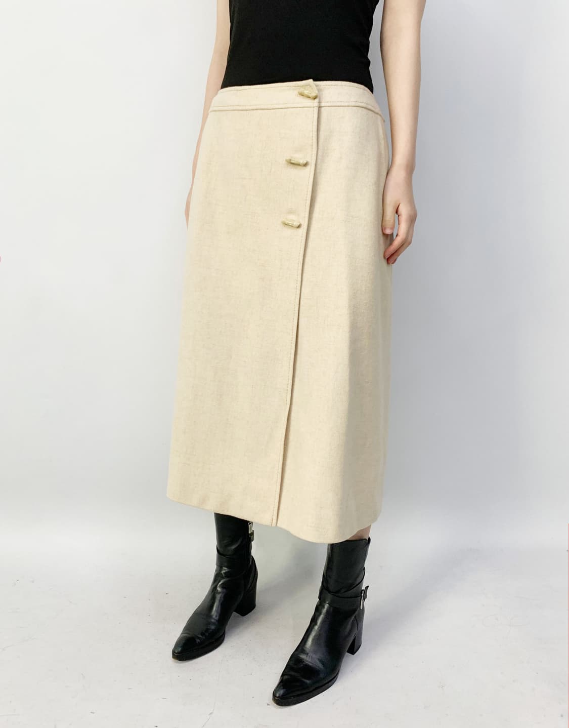 90's ALEXON made in great britain 랩 스커트 상품이미지2