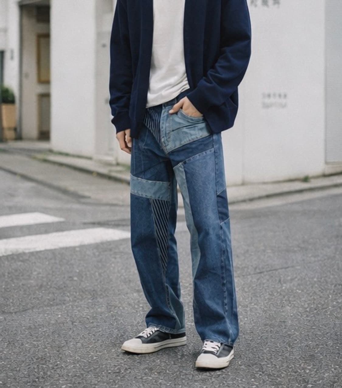 [S] diet butcher slim skin(dbss)절개 패치 데님 상품이미지1