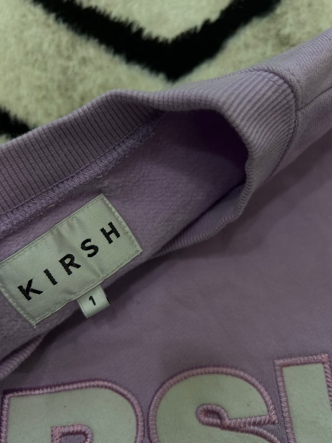 [1]키르시 빅로고 오버핏 맨투맨/기모/라벤더 상품이미지5