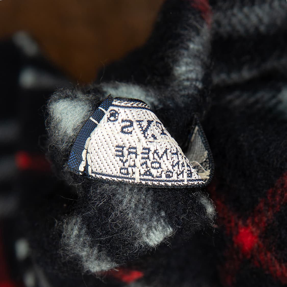 [정품] 90s 버버리 캐시미어 노바체크 머플러 네이비  상품이미지4