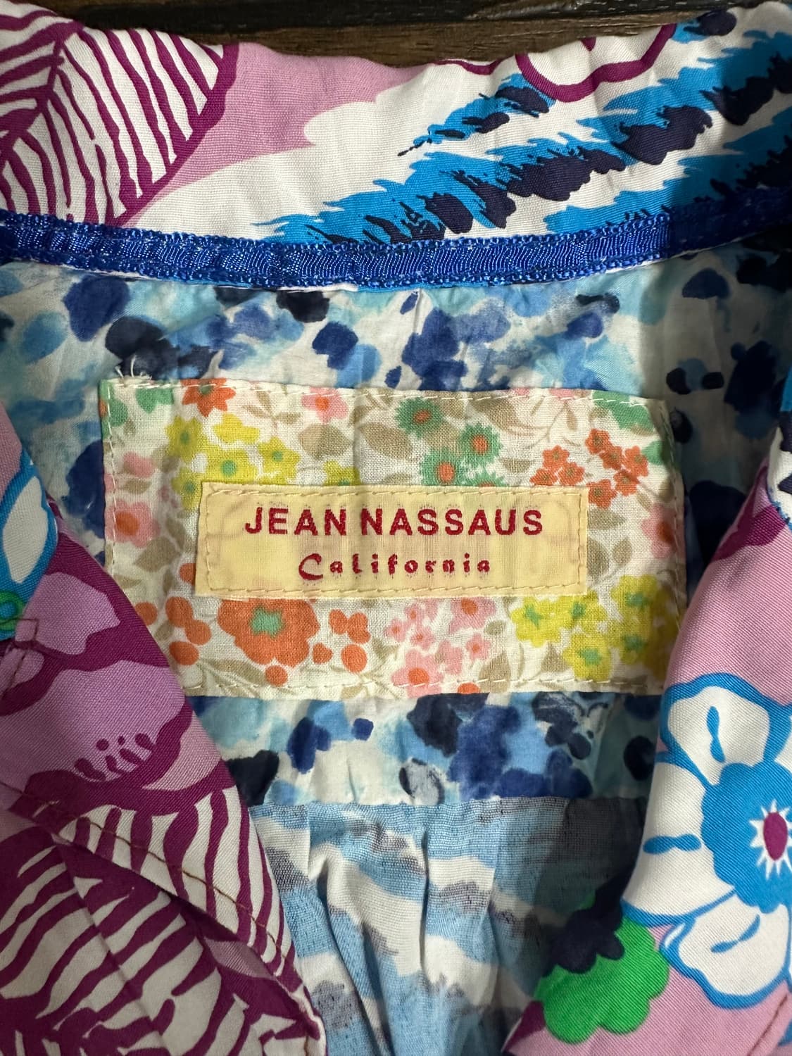 90S 일본빈티지 JEAN NASSAUS 플라워 하와이안 셔츠 M 상품이미지3