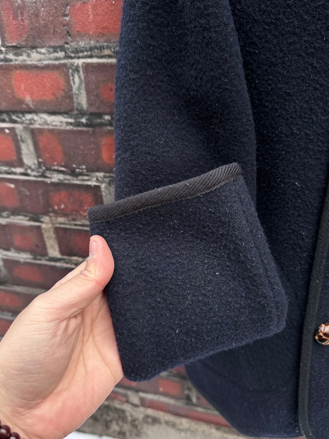 Danton 단톤 네이비 더블 울 후드자켓  상품이미지8