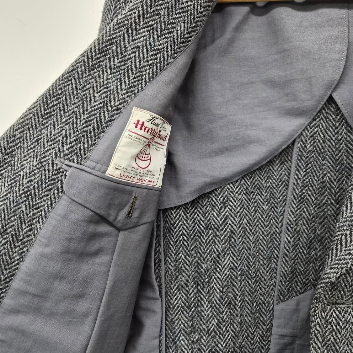 헤리스트위드 그레이 울 자켓 남성 L 상품이미지2