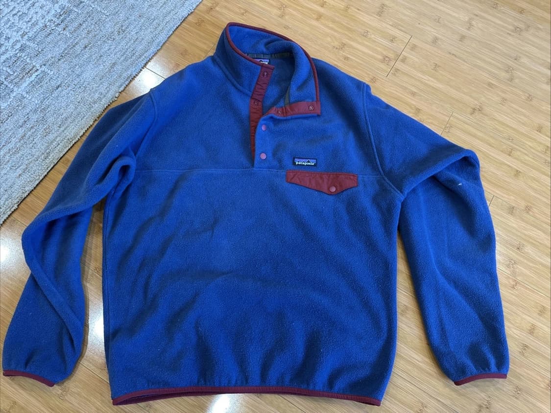 19SS 파타고니아 신칠라 스냅-T 블루/버건디 상품이미지1