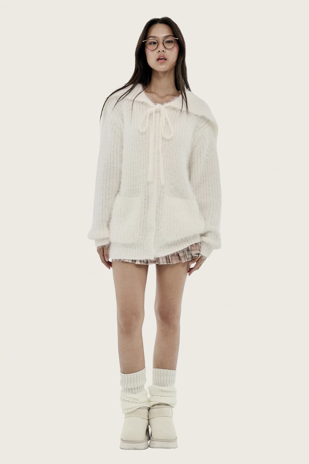 클리시어 바닐라 푸딩 퍼 가디건 새상품 상품이미지1