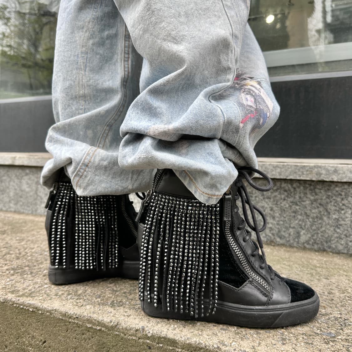 00s 레어 쥬세페 자노티 웨지 스니커즈 힐 상품이미지8